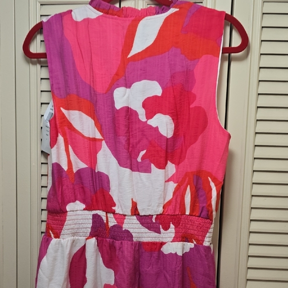 MSK Vibrant Pink and White Maxi Dress - Picture 4 of 4